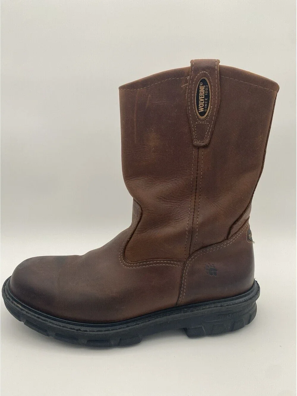 Wolverine MultiShox Men's Size 10 M Brown Leather Work Boots - Y2K